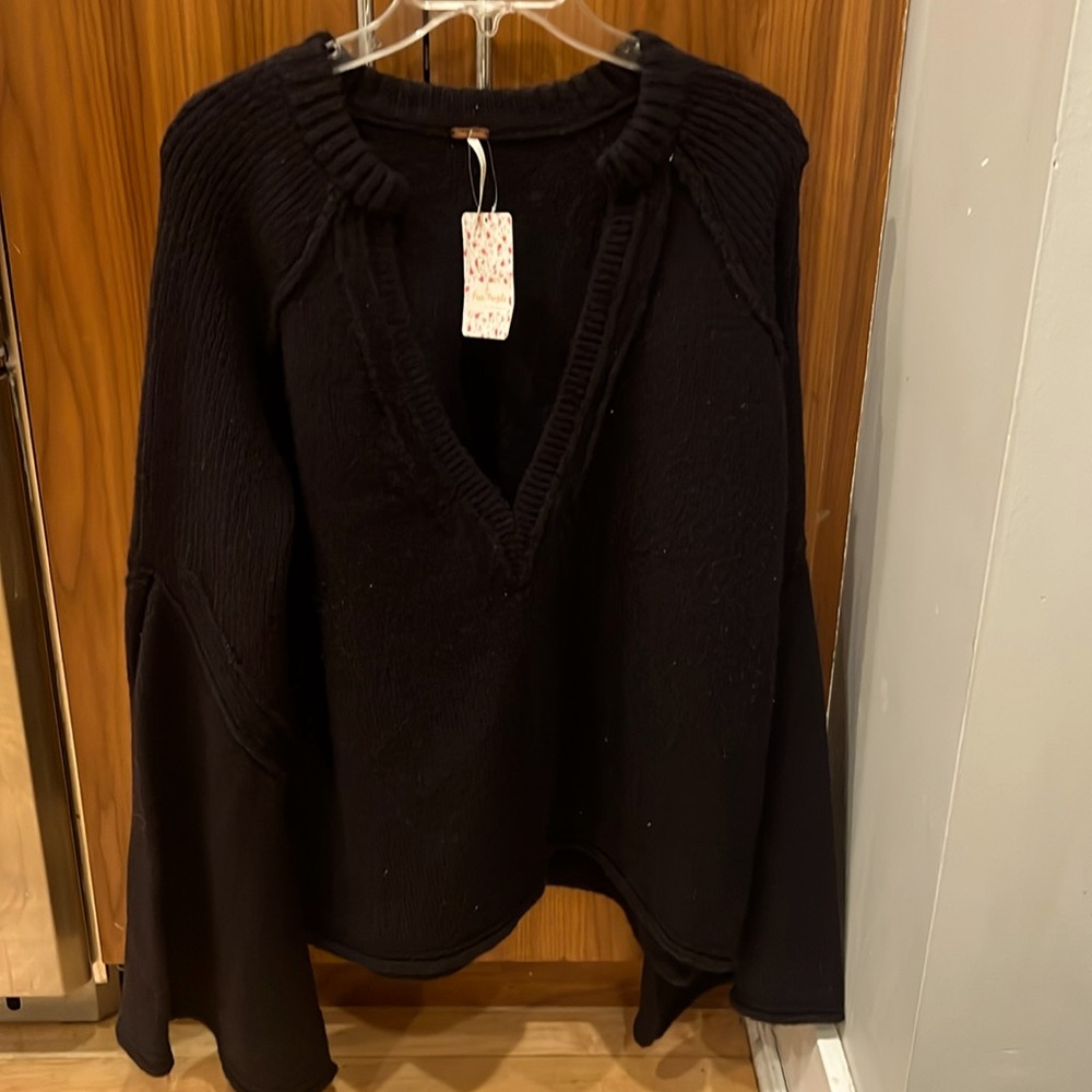 Stunning Free People Deep Plum Sweater Sz S NWT